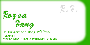 rozsa hang business card